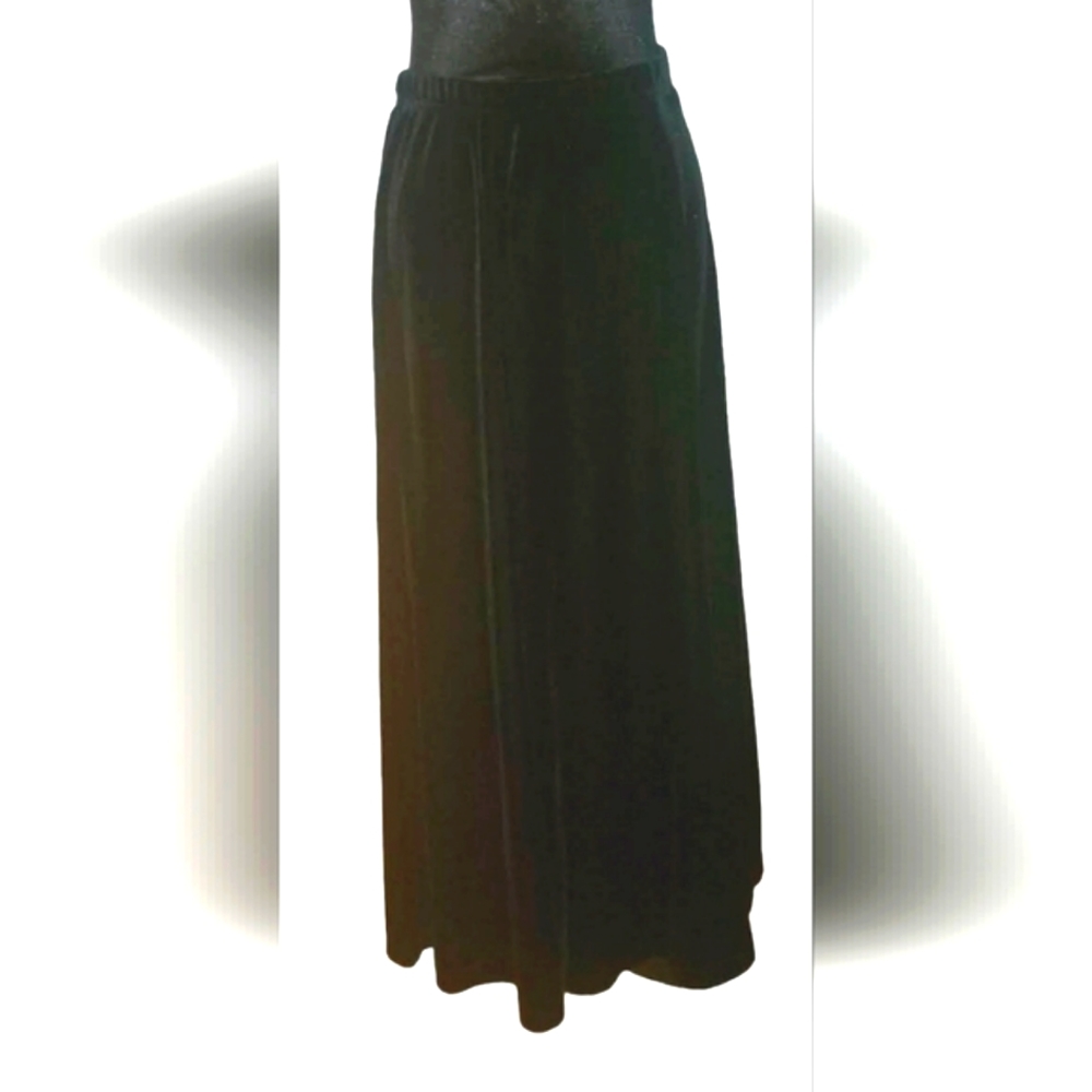 Never worn Coldwater Creek black velvet maxi skirt.